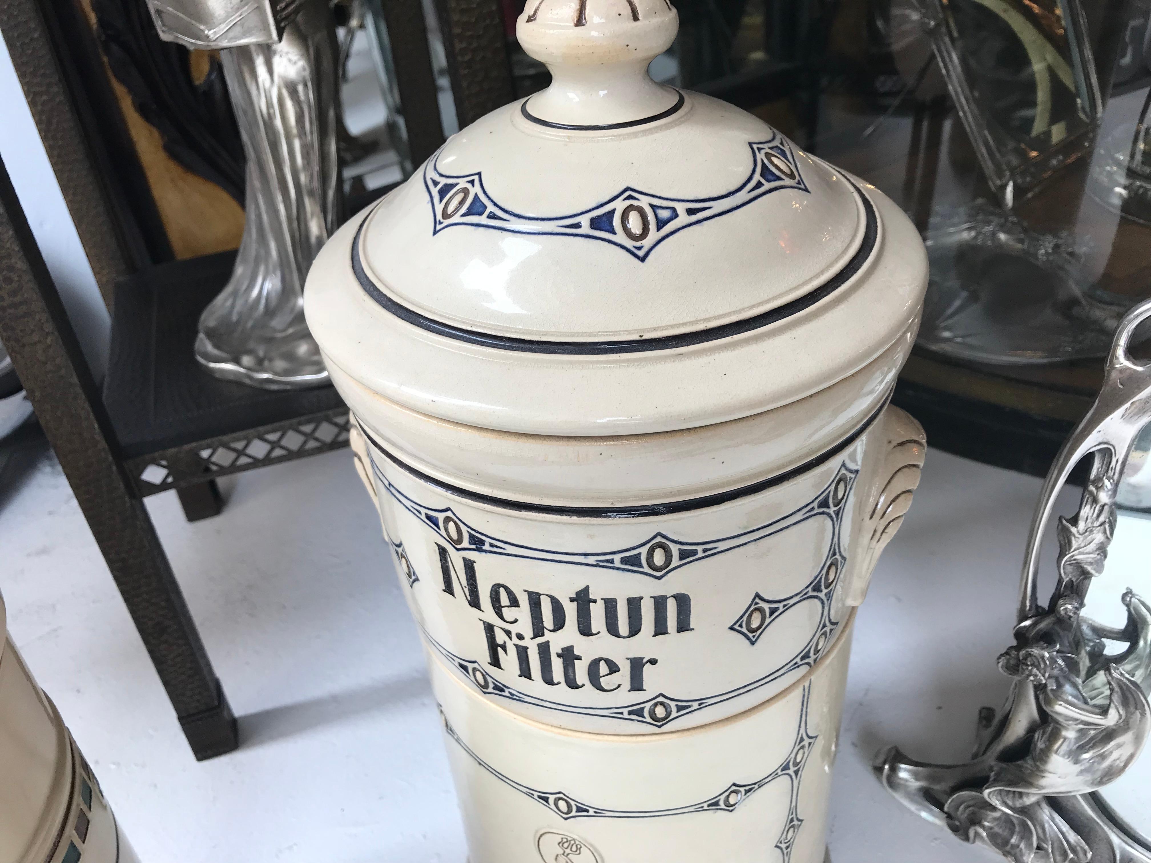 Neptun Filter, Jugendstil, Art Nouveau, Liberty, 1900 For Sale 5
