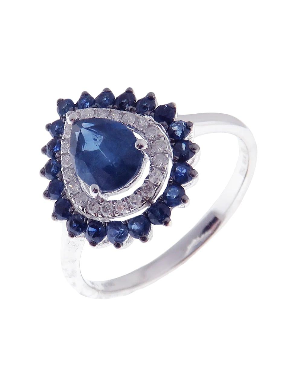 For Sale:  Neptune Drop With Sapphire Round Ring 3