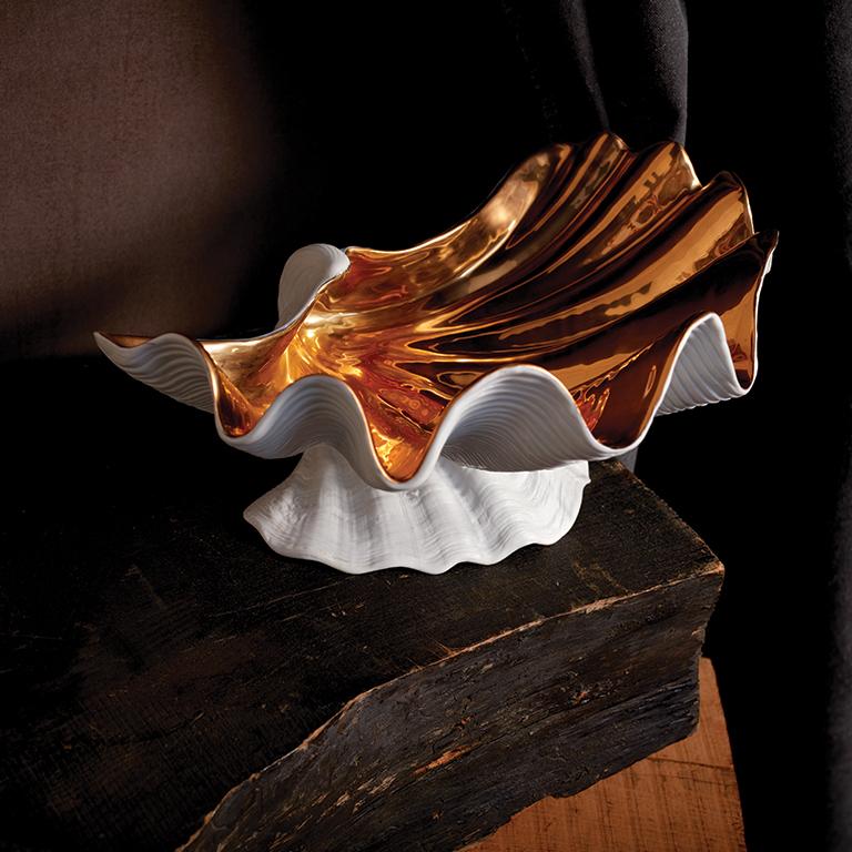 Contemporary Neptune Gold Bowl X-Large For Sale