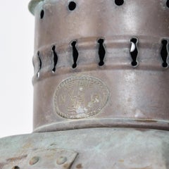 1960s Neptune N R Brass Ship Lantern Industrial Vintage Patinated Nautical Light