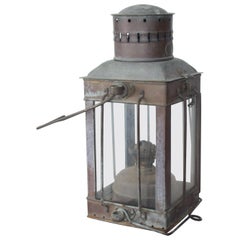 1960s Neptune N R Brass Ship Lantern Industrial Vintage Patinated Nautical Light