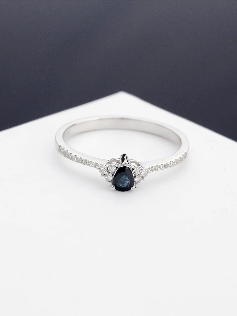 For Sale:  Neptune Tear-1 Round Diamond Ring 2