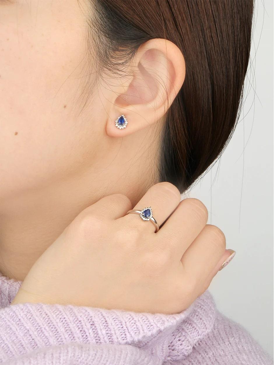 Neptune Tear Drop Round Earring In New Condition For Sale In Los Angeles, CA