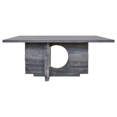Neptuno Marble Coffee Table, Brass Ring by ATRA