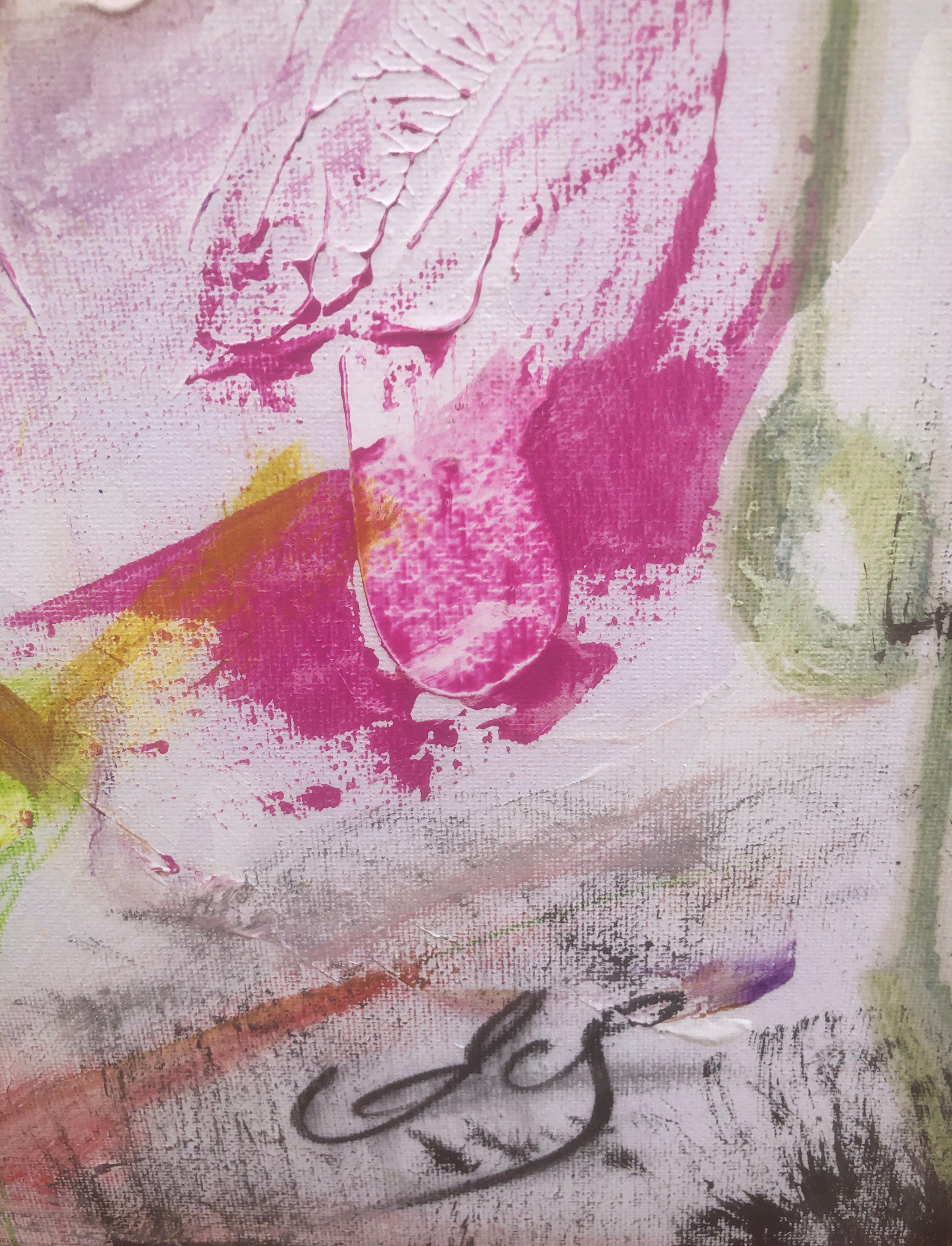 Abstrakt-expressionistisches Gemälde in Öl auf Leinwand mit Farbexplosion – Painting von Nerea Caos