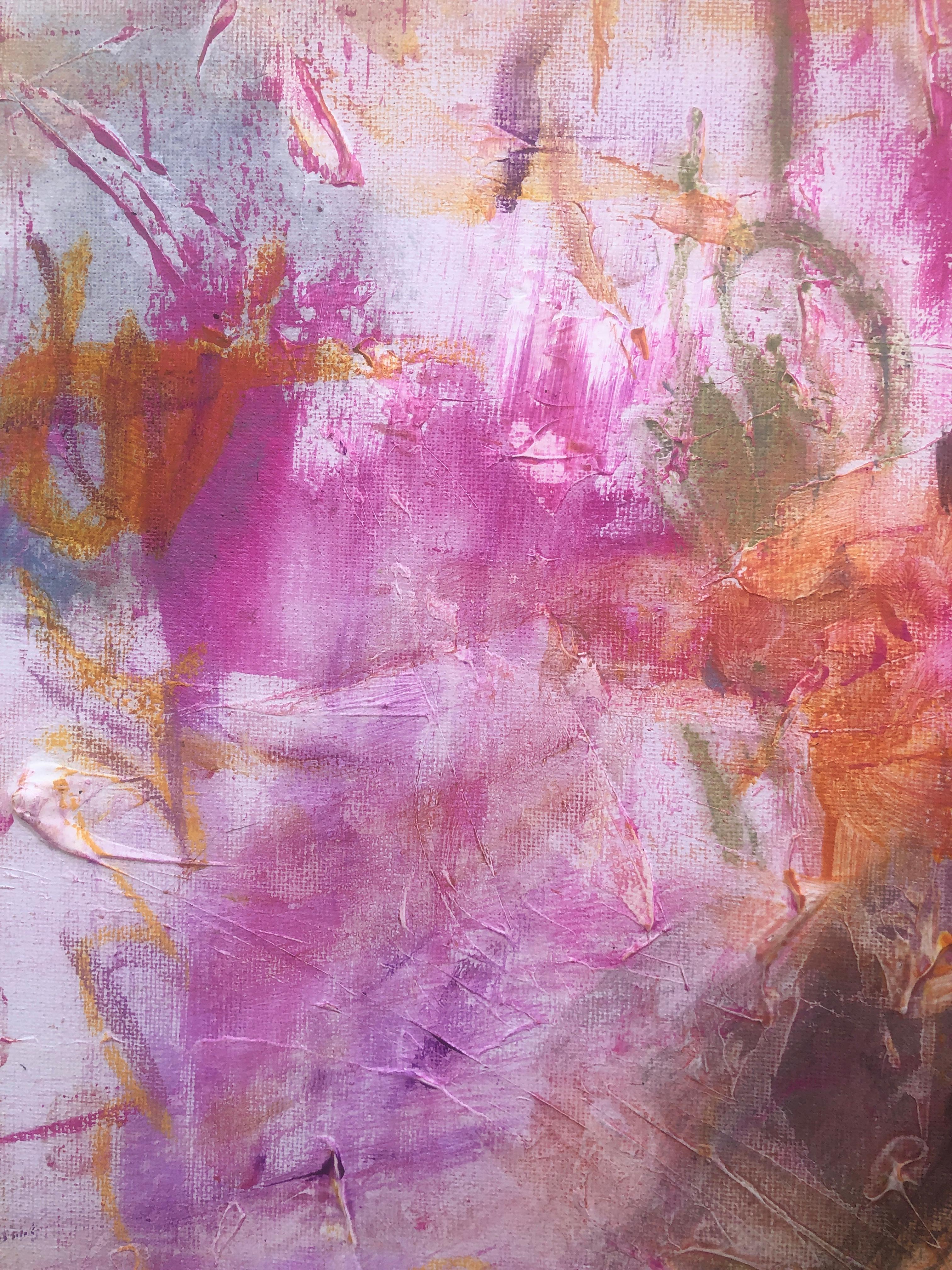 Abstrakt-expressionistisches Gemälde in Öl auf Leinwand mit Farbexplosion im Angebot 1