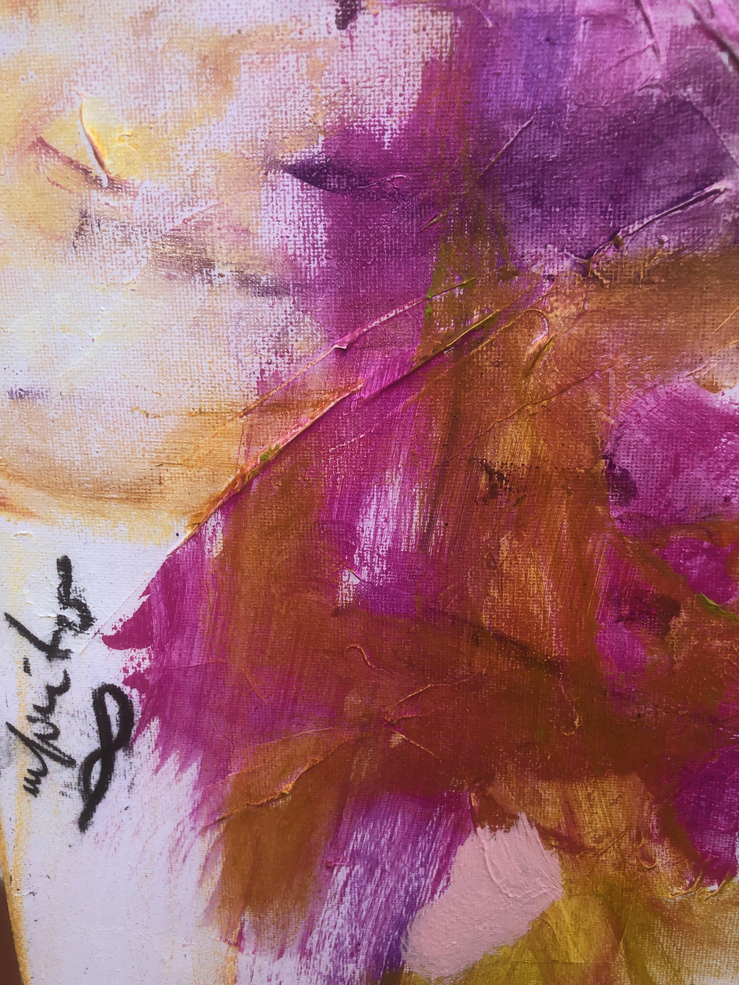 Abstrakt-expressionistisches Gemälde in Öl auf Leinwand mit Farbexplosion im Angebot 2