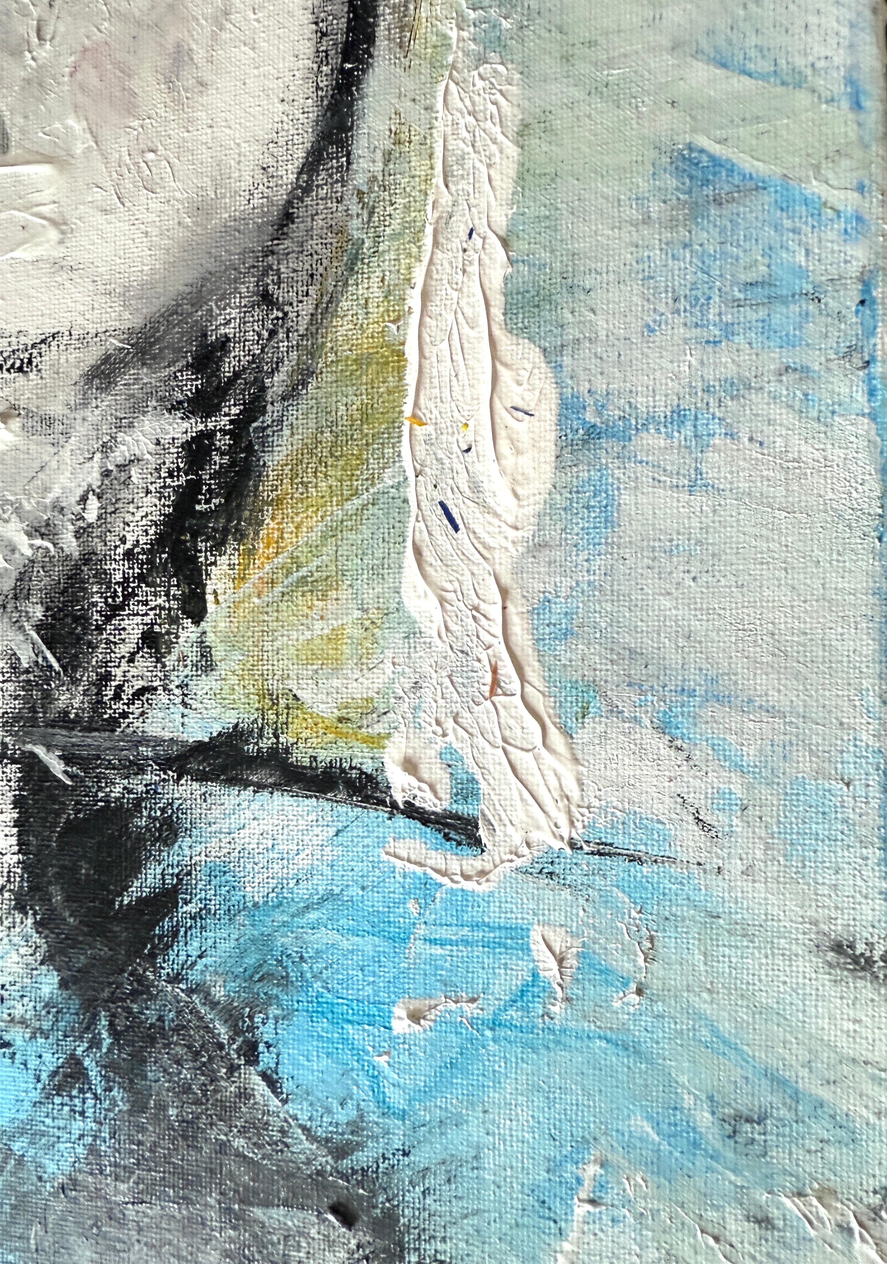 Femme fatale huile sur toile peinture nue - Painting de Nerea Caos