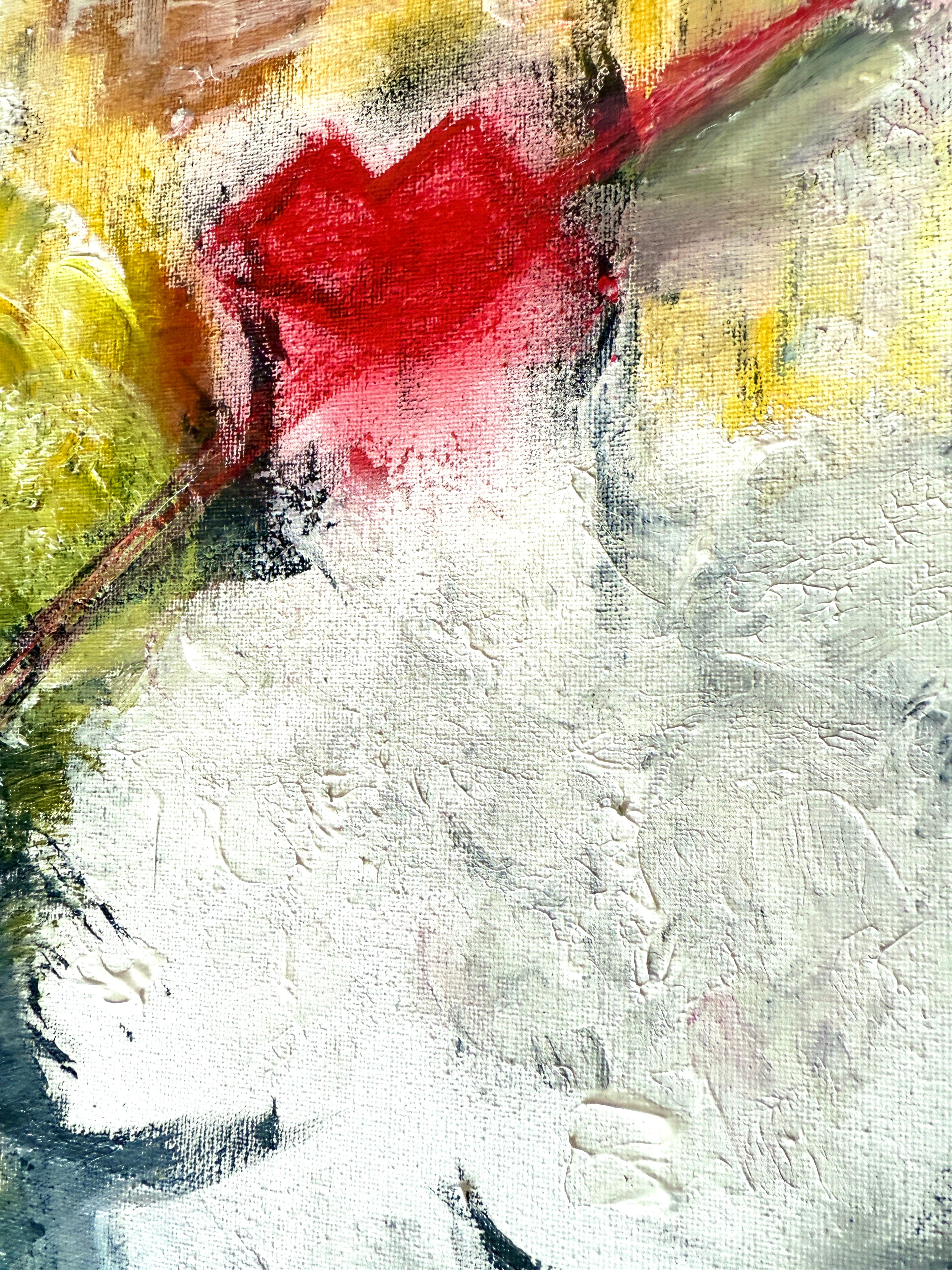 Femme fatale huile sur toile peinture nue - Expressionnisme abstrait Painting par Nerea Caos