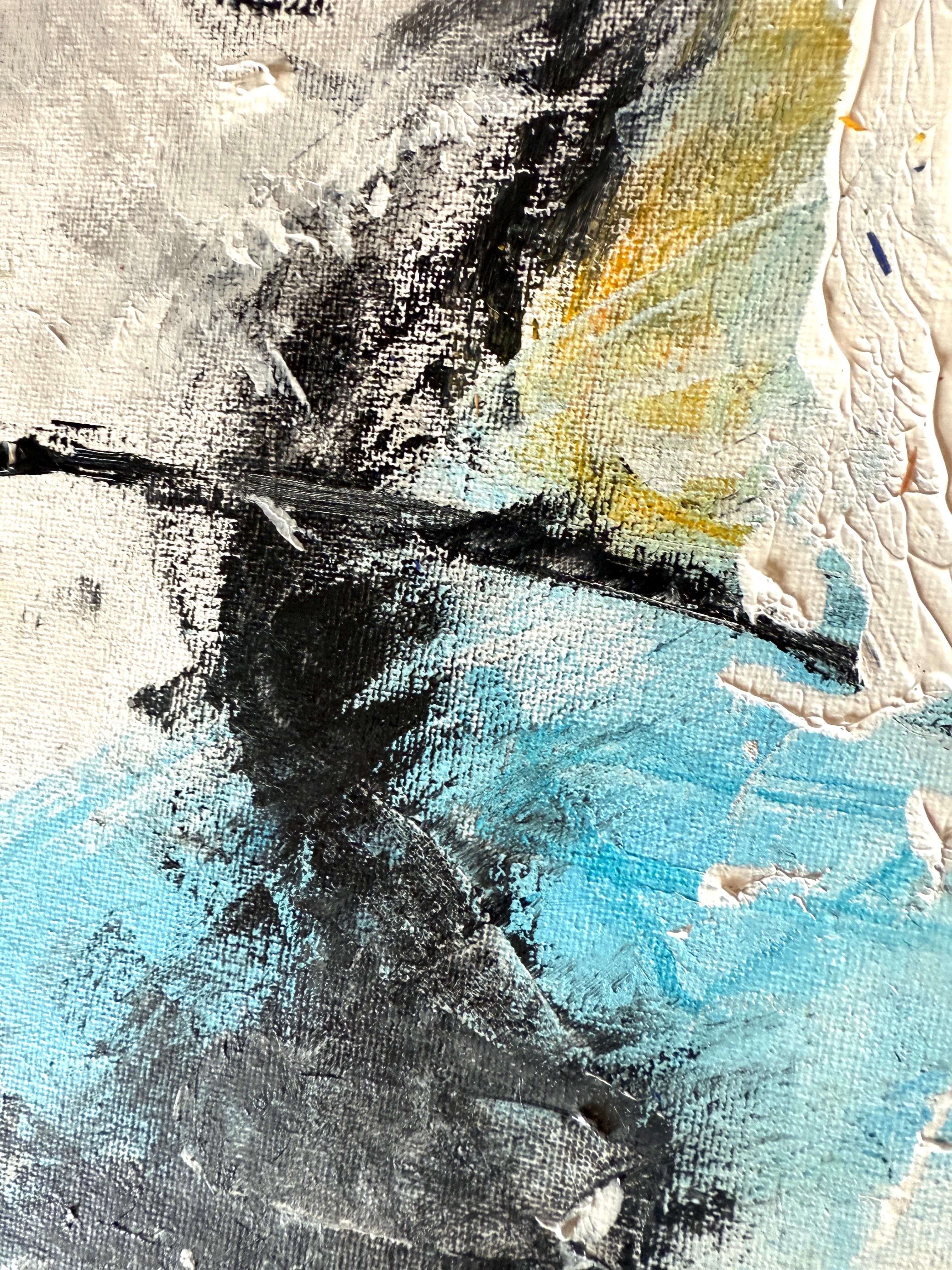 Femme fatale huile sur toile peinture nue en vente 1