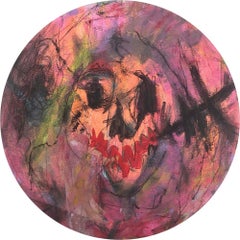 Halloween óleo sobre lienzo pintura expresionista abstracta