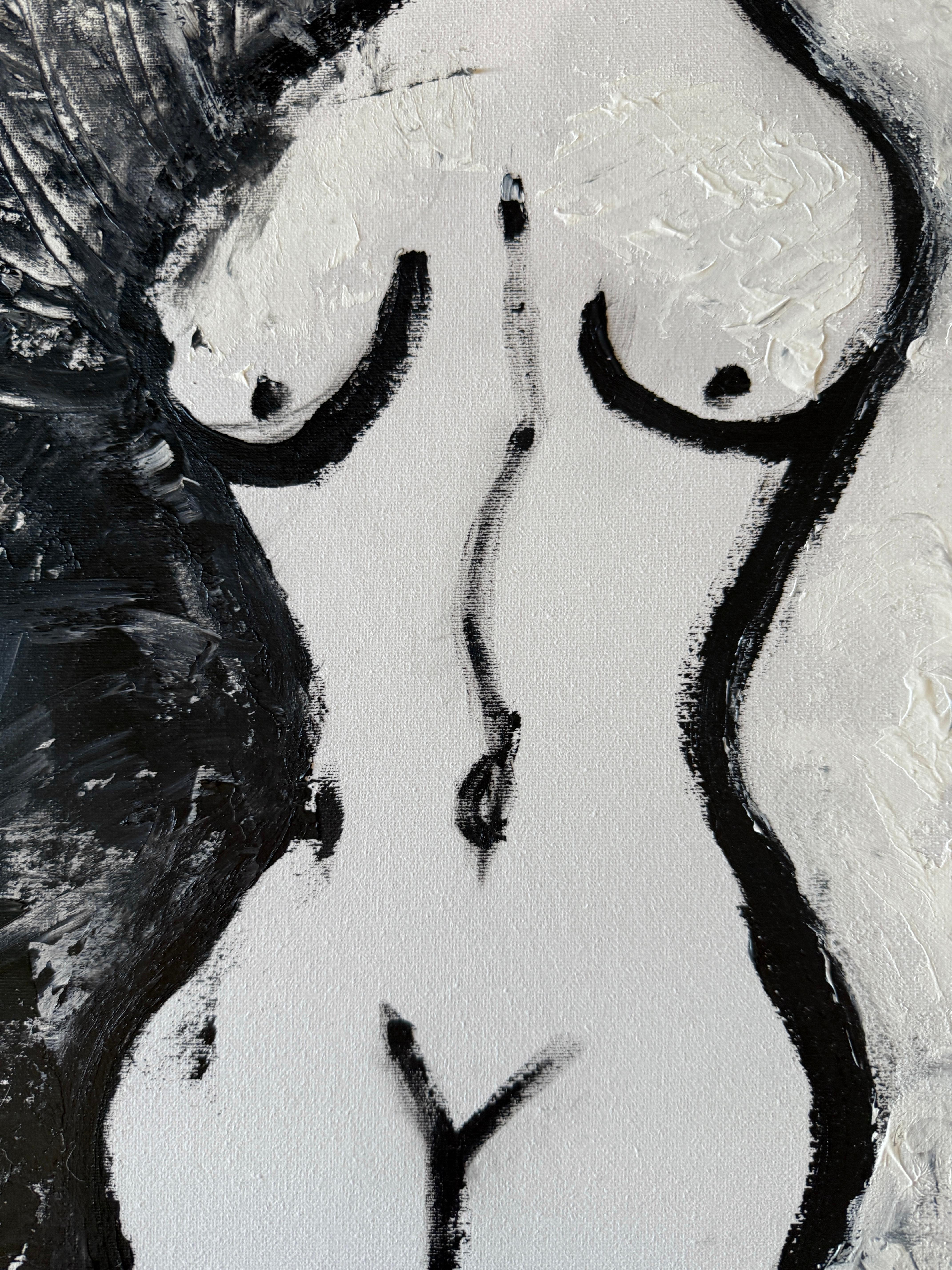 Femme nue huile sur toile peinture nue en vente 2
