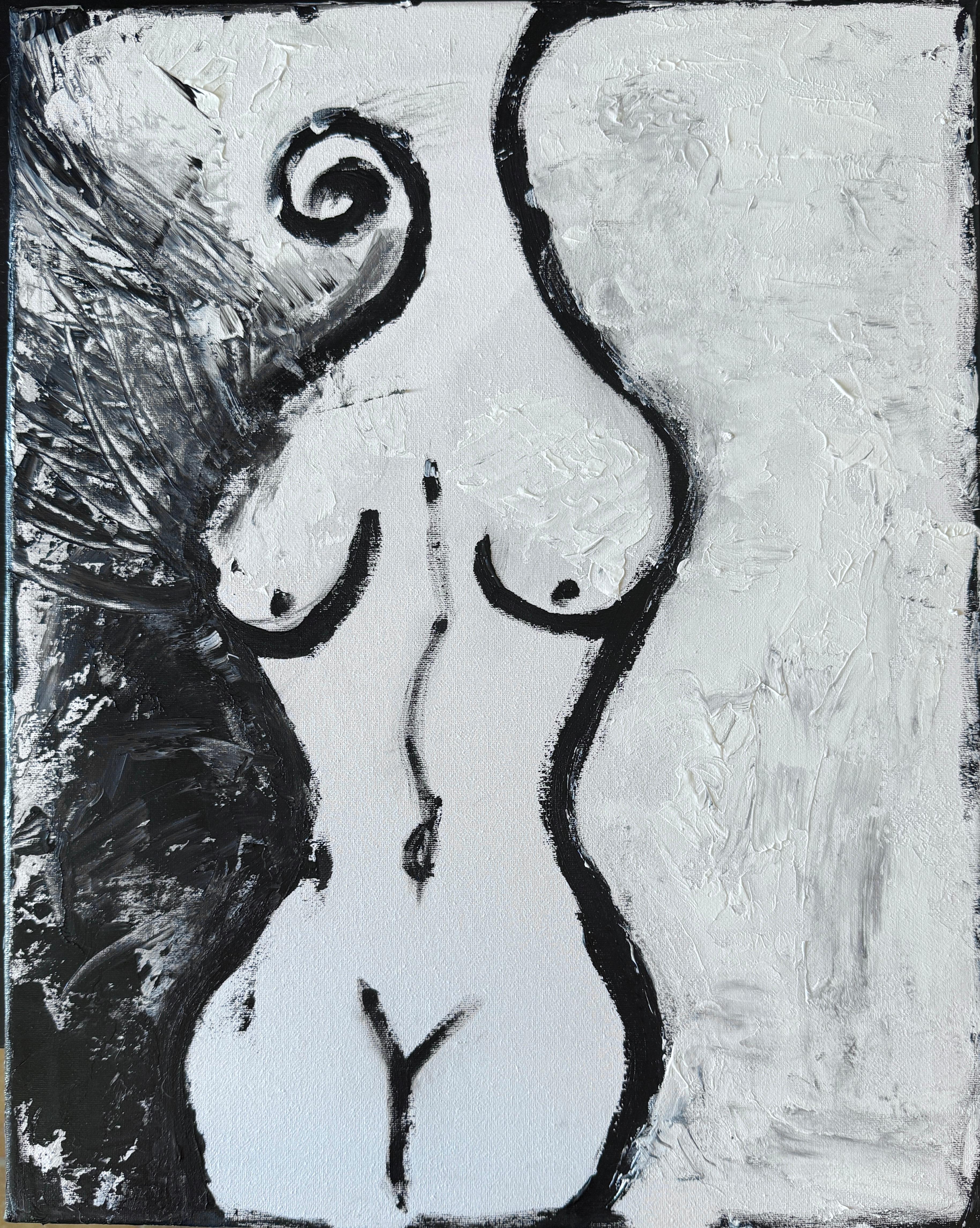 Nude Painting Nerea Caos - Femme nue huile sur toile peinture nue