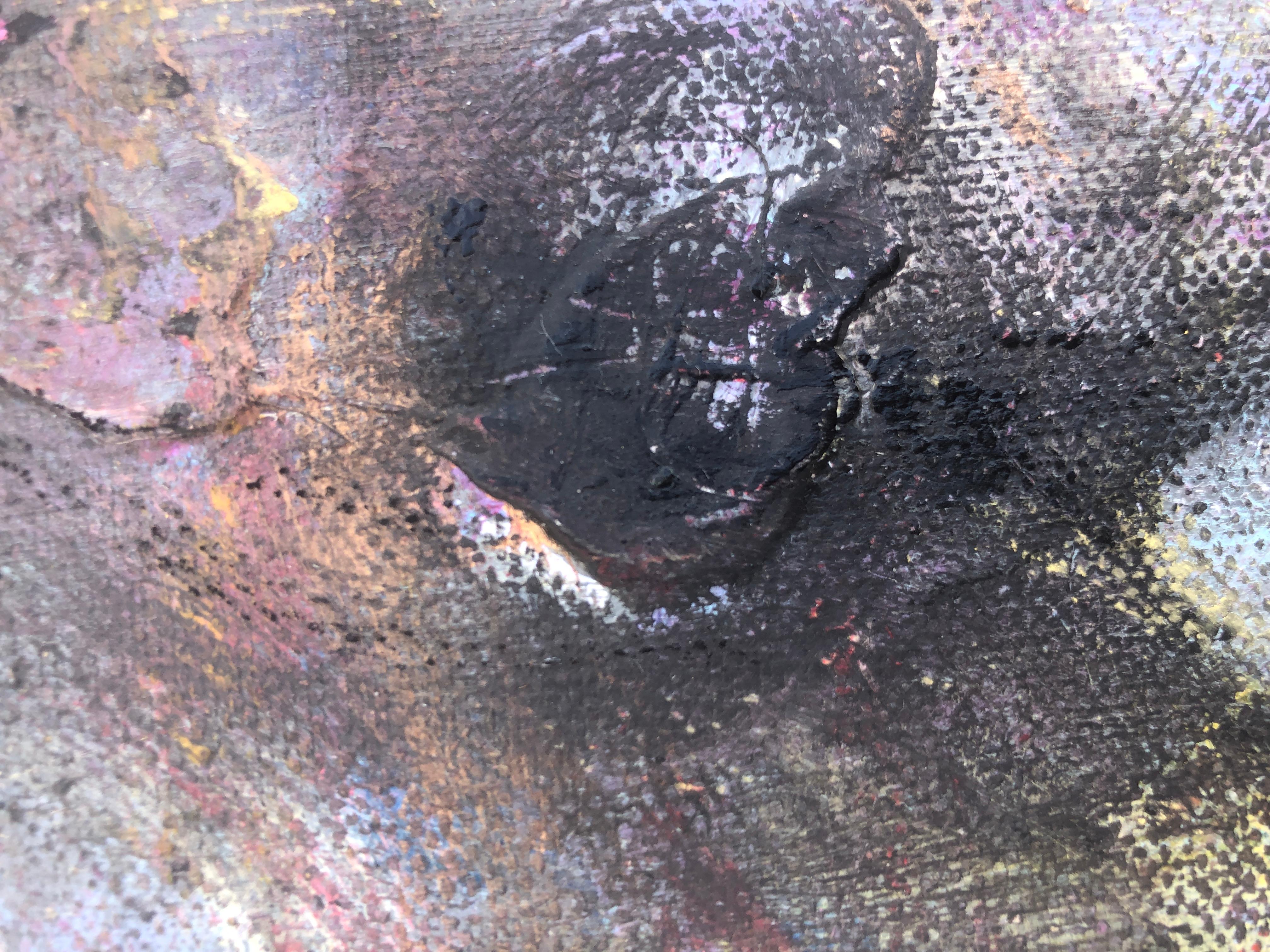 autoritratto 1 olio su tela pittura espressionismo astratto - Painting Espressionismo astratto di Nerea Caos