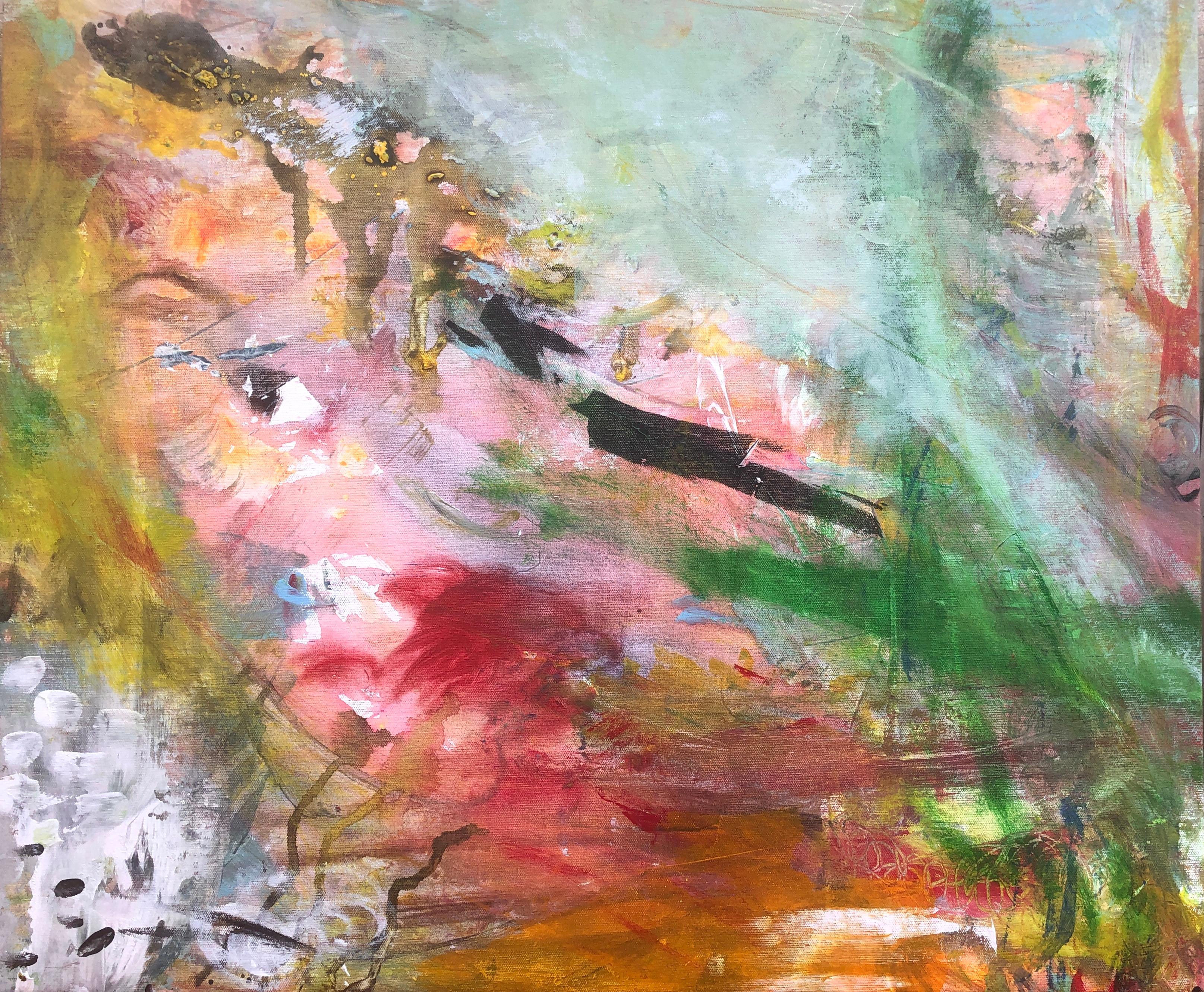 Abstract Painting di Nerea Caos - L'occhio onniveggente olio su tela pittura astratta espressionista