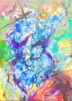 La naissance de Nereid, peinture à l'huile sur toile expressionniste abstraite