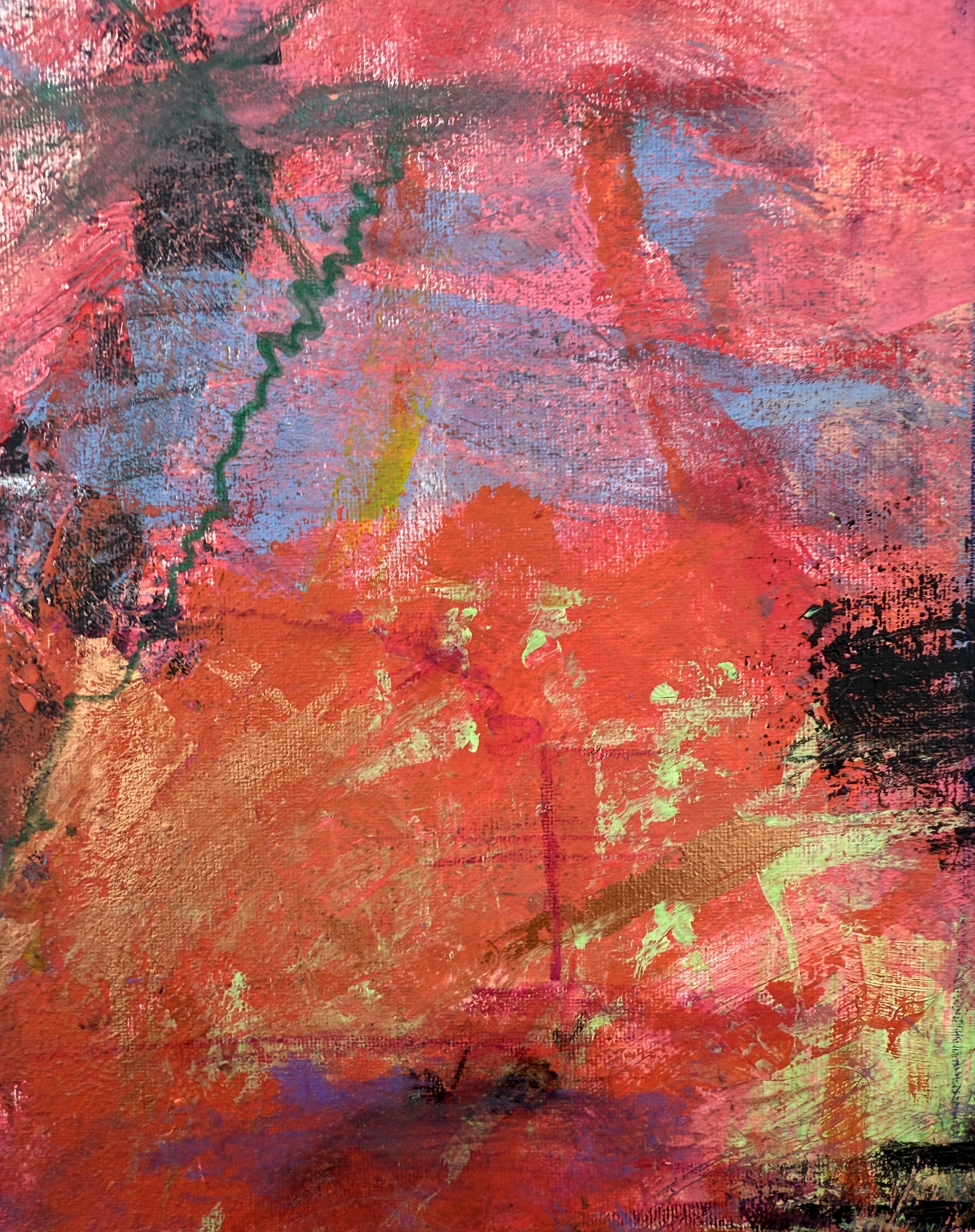La Poderosa Vagina óleo sobre lienzo pintura expresionismo abstracto - Painting de Nerea Caos