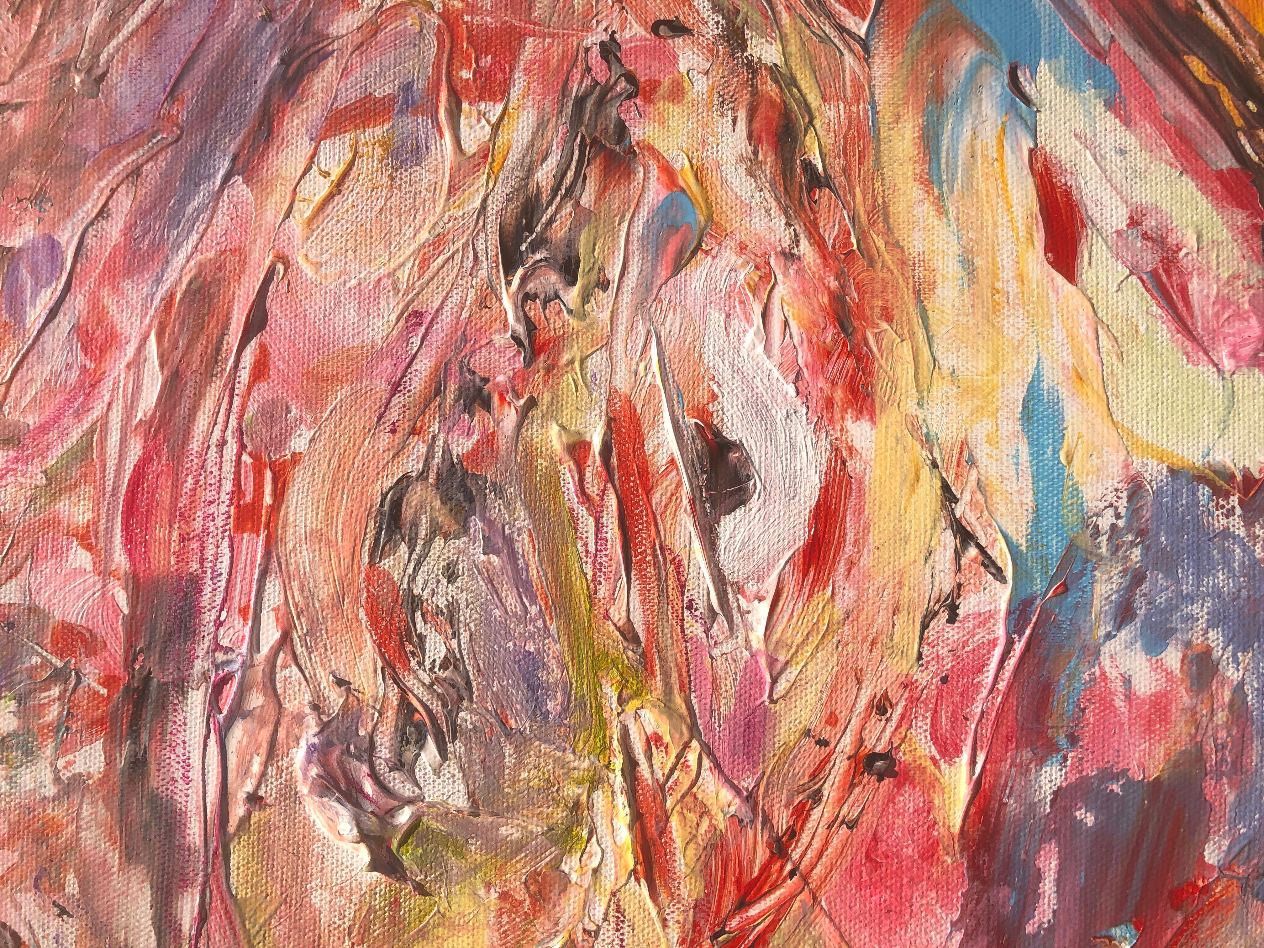 The vagina that sees everything oil on canvas painting abstract expressionist For Sale 1