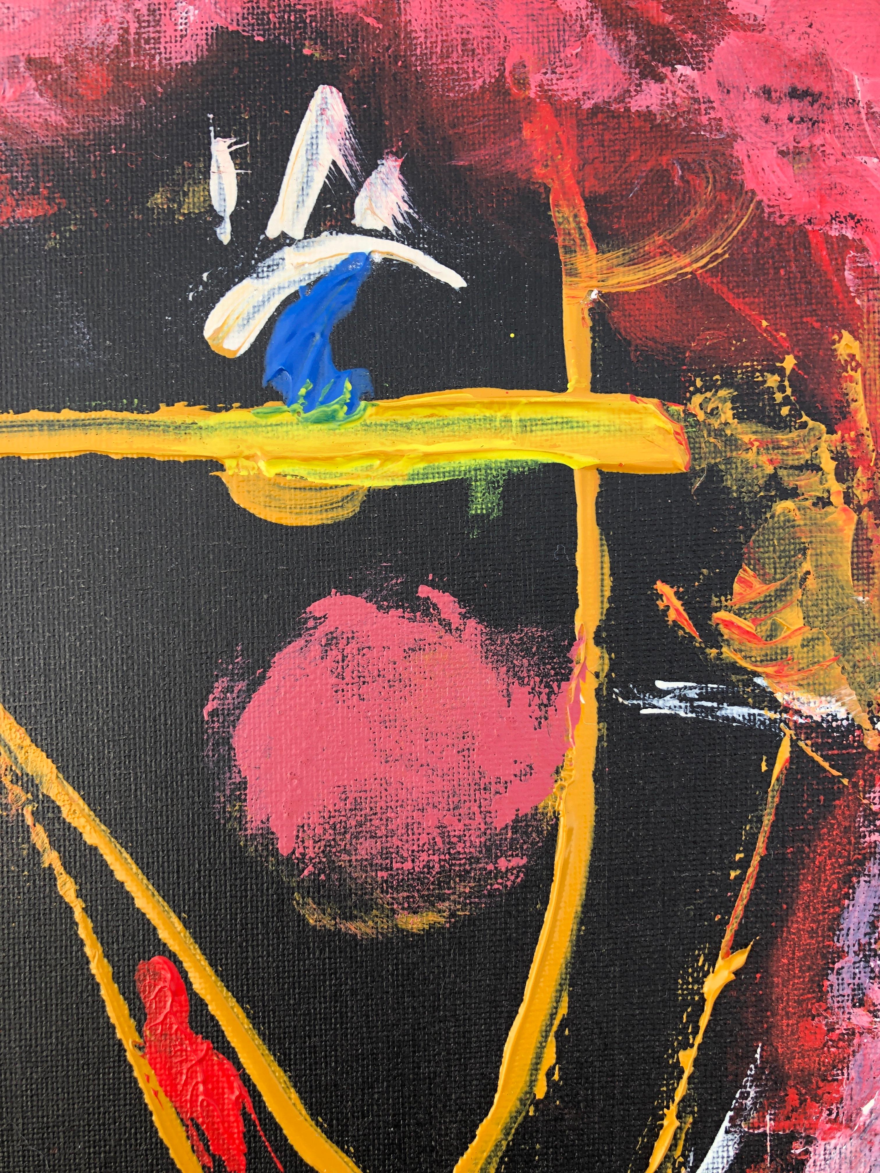 La mujer que sonríe sin motivo óleo sobre lienzo - Painting de Nerea Caos