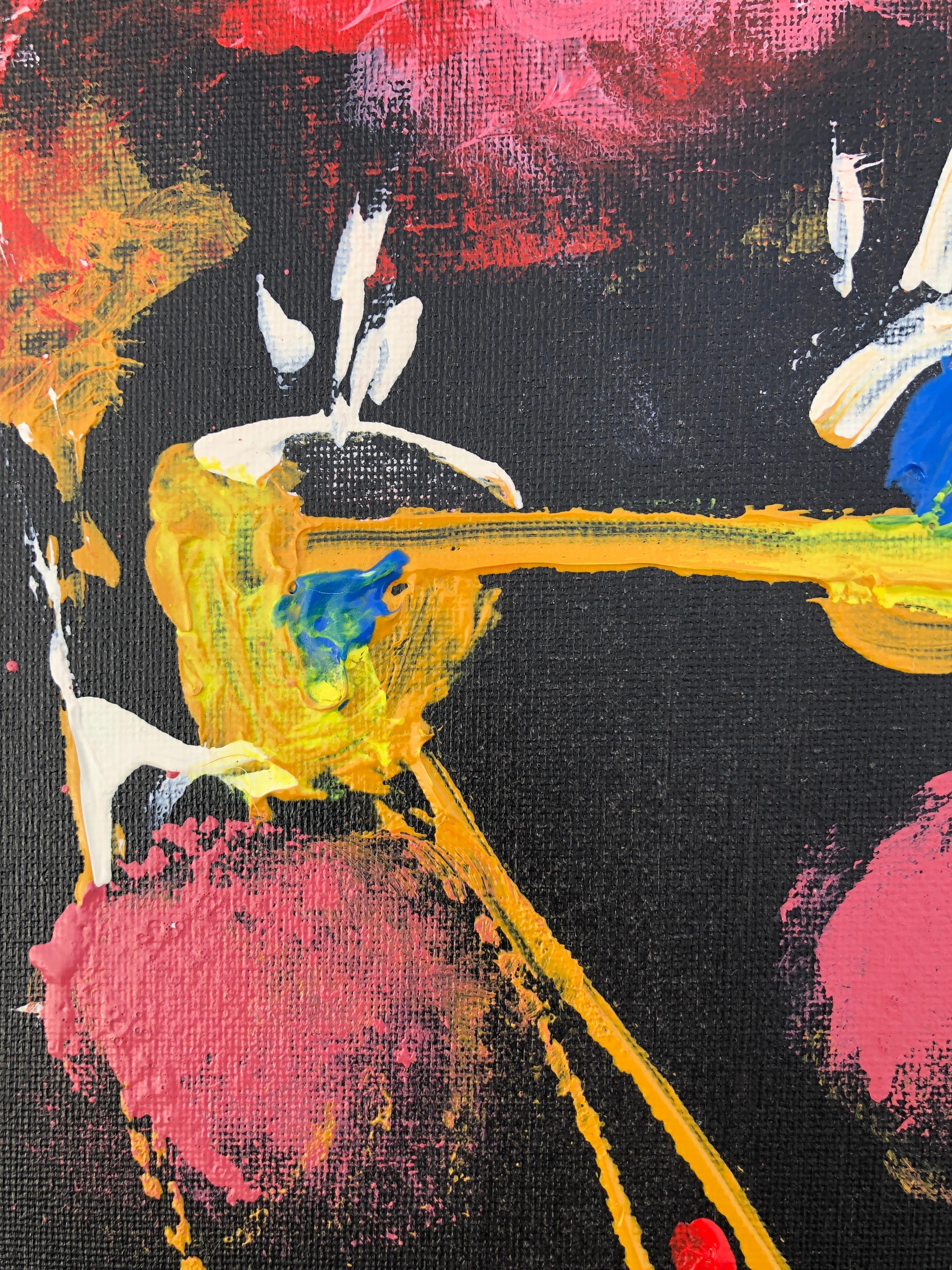 La mujer que sonríe sin motivo óleo sobre lienzo - Painting Expresionismo abstracto de Nerea Caos
