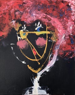The Woman Who Smiles Without Reason oil on canvas painting