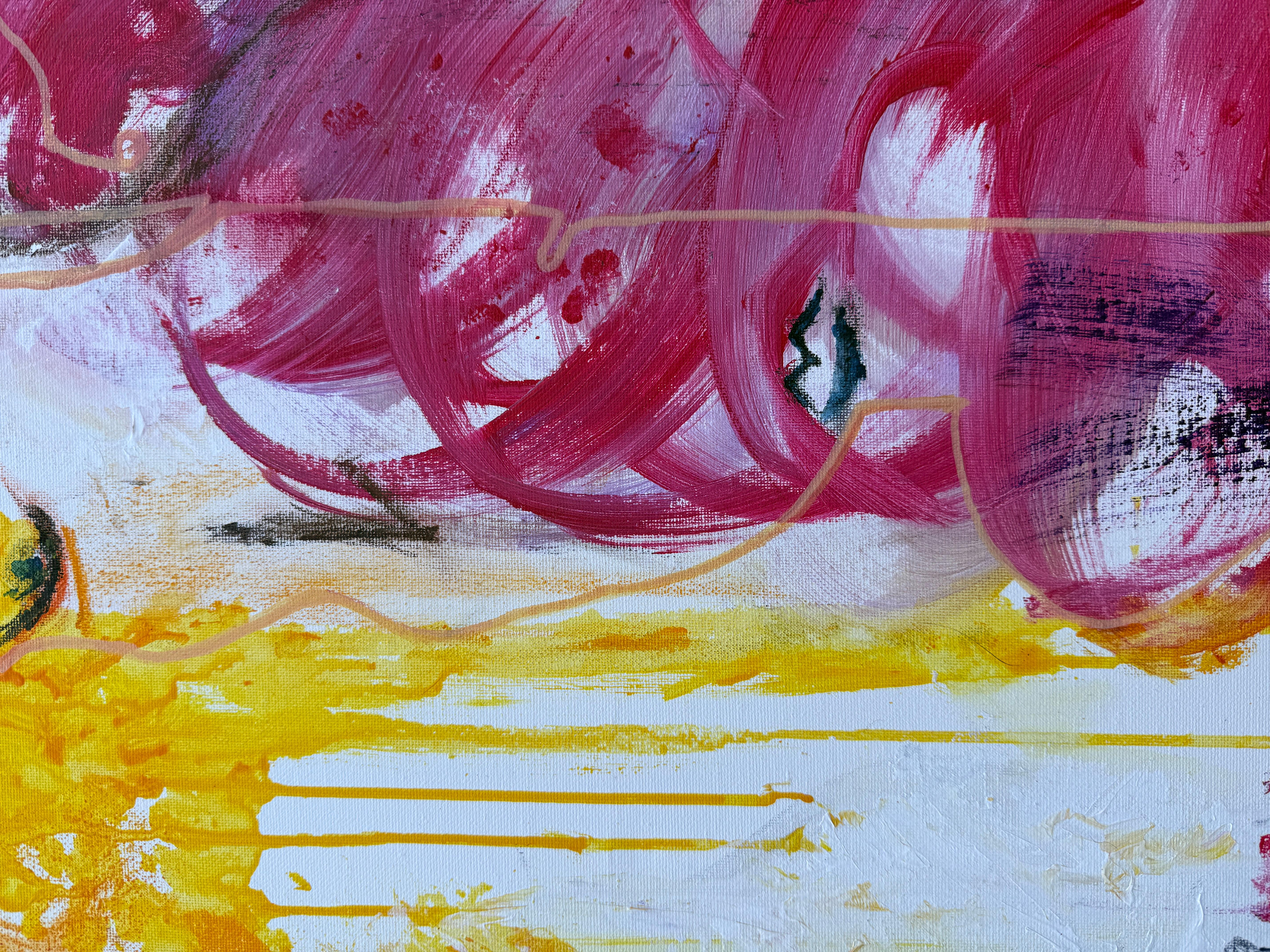 Krieg und Frieden Acryl auf Leinwand Gemälde im Angebot 2