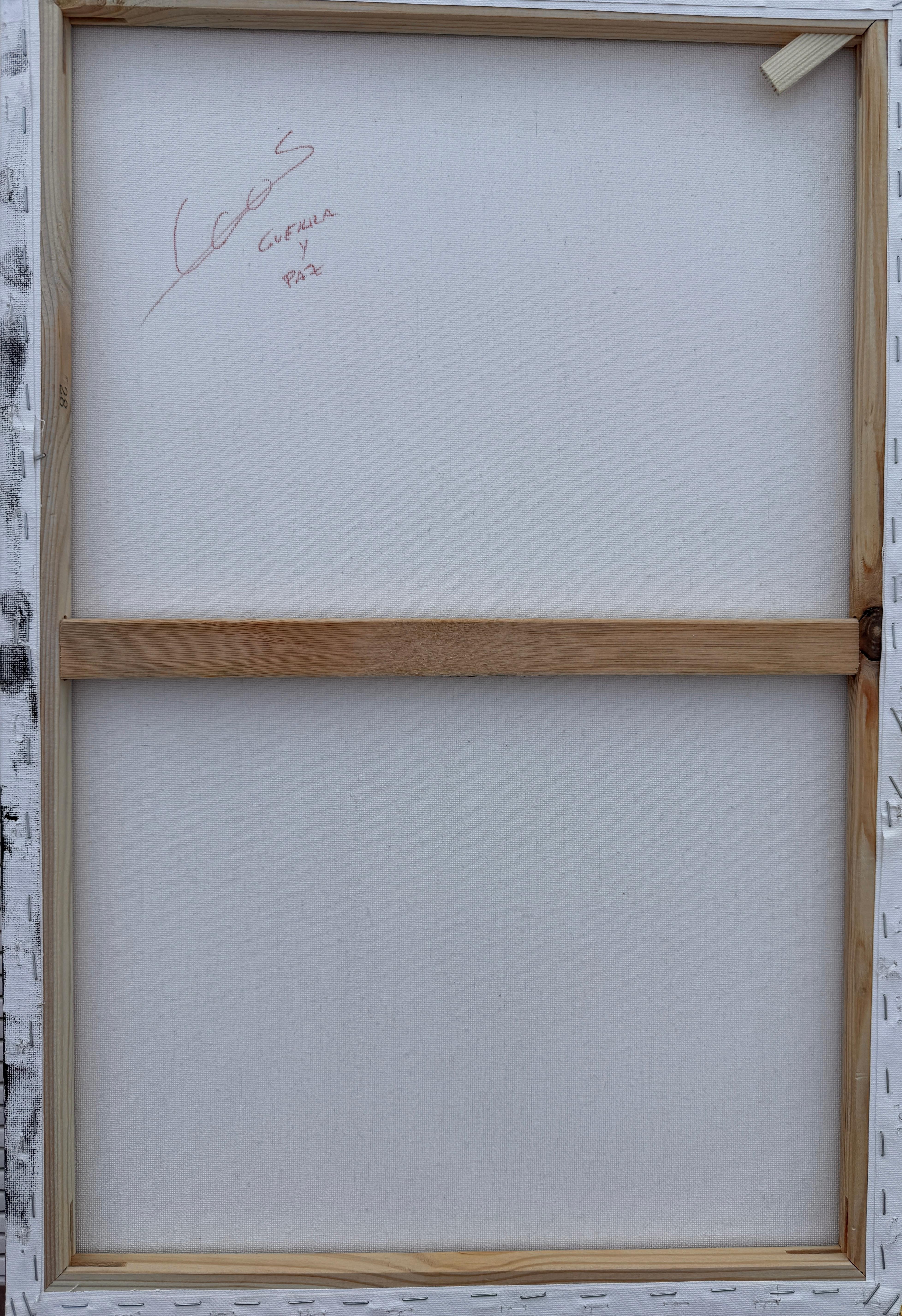 Krieg und Frieden Acryl auf Leinwand Gemälde im Angebot 3