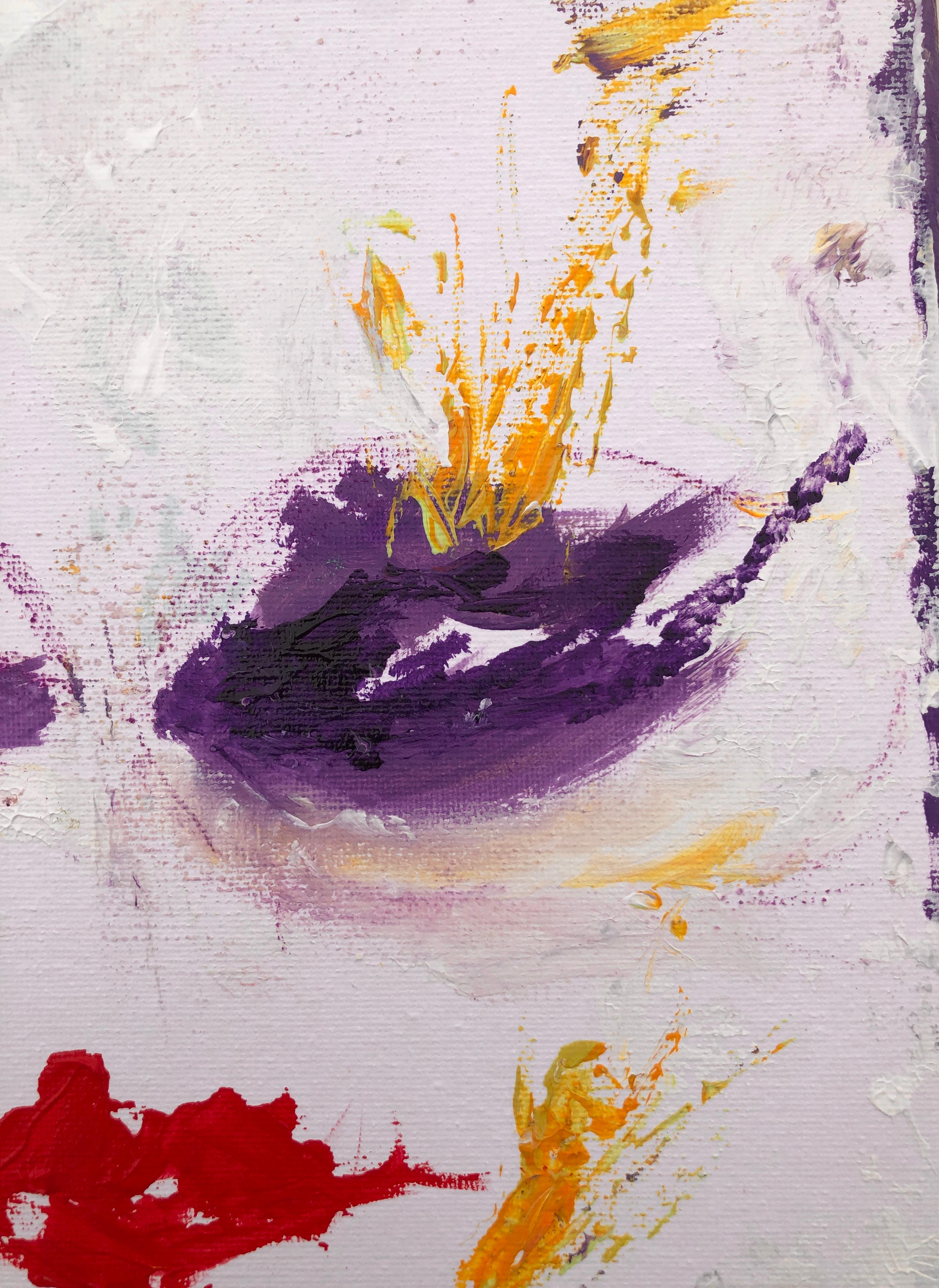 Woman face oil on canvas painting abstract expressionism - Painting di Nerea Caos