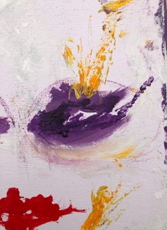 Woman face oil on canvas painting abstract expressionism