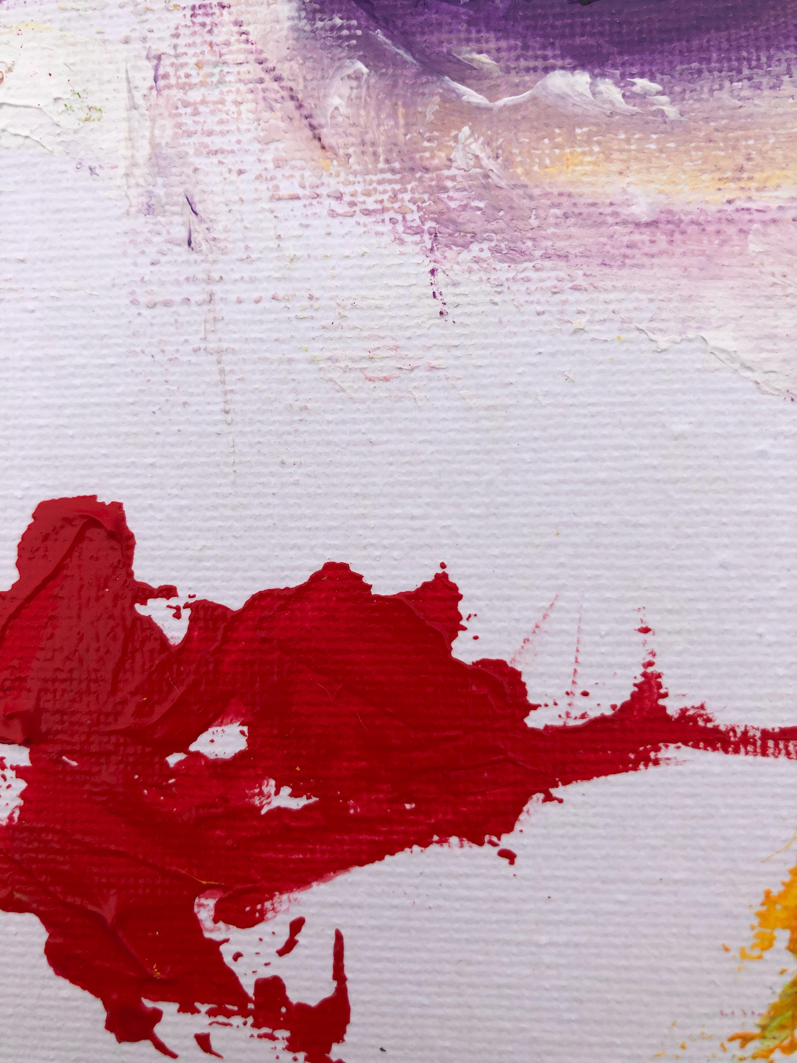 Woman face oil on canvas painting abstract expressionism in vendita 1