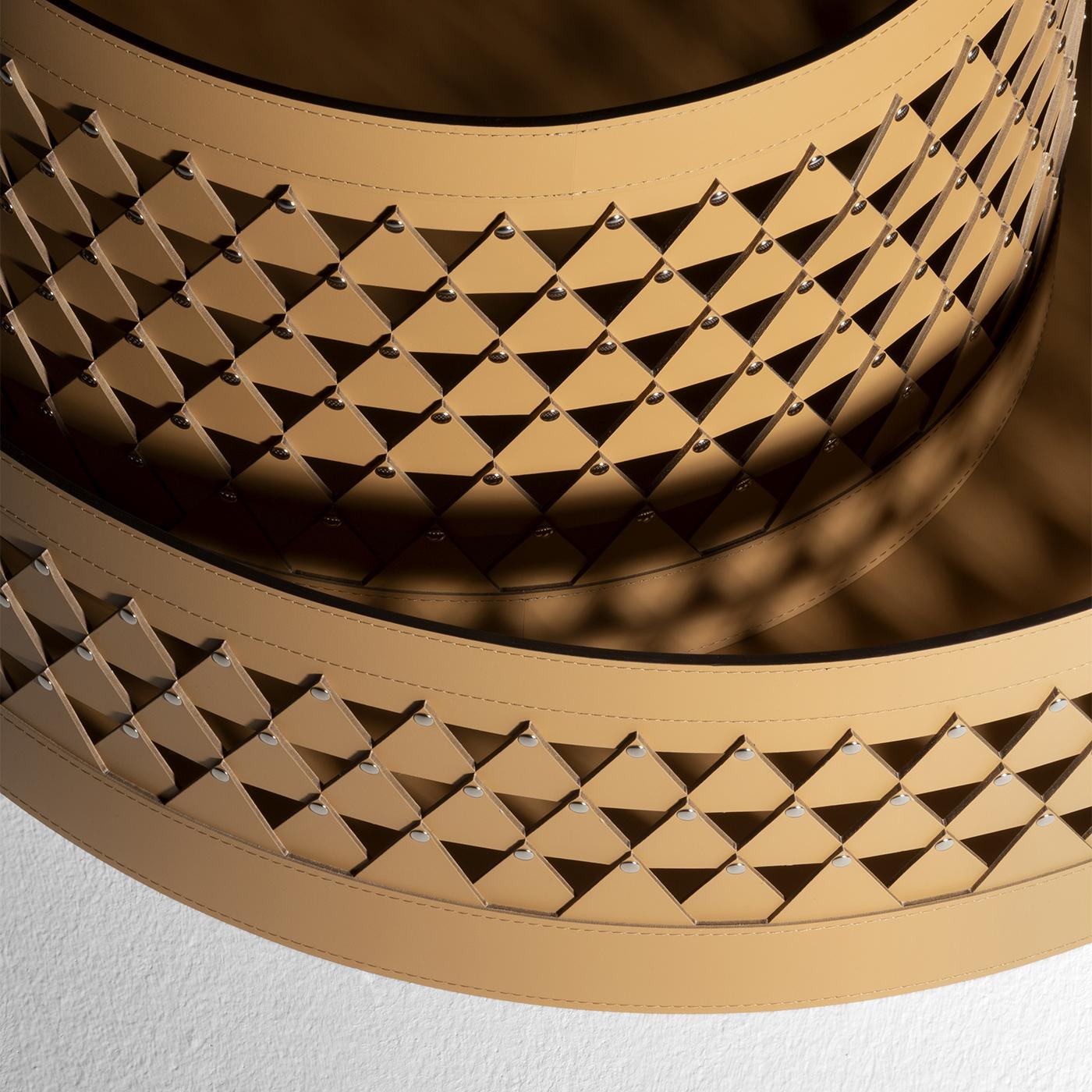 Contemporary Nereide 70 Round Brown Leather Basket #2 by Exteta For Sale