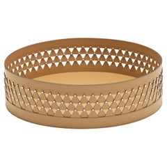 Nereide 70 Round Brown Leather Basket #2 by Exteta