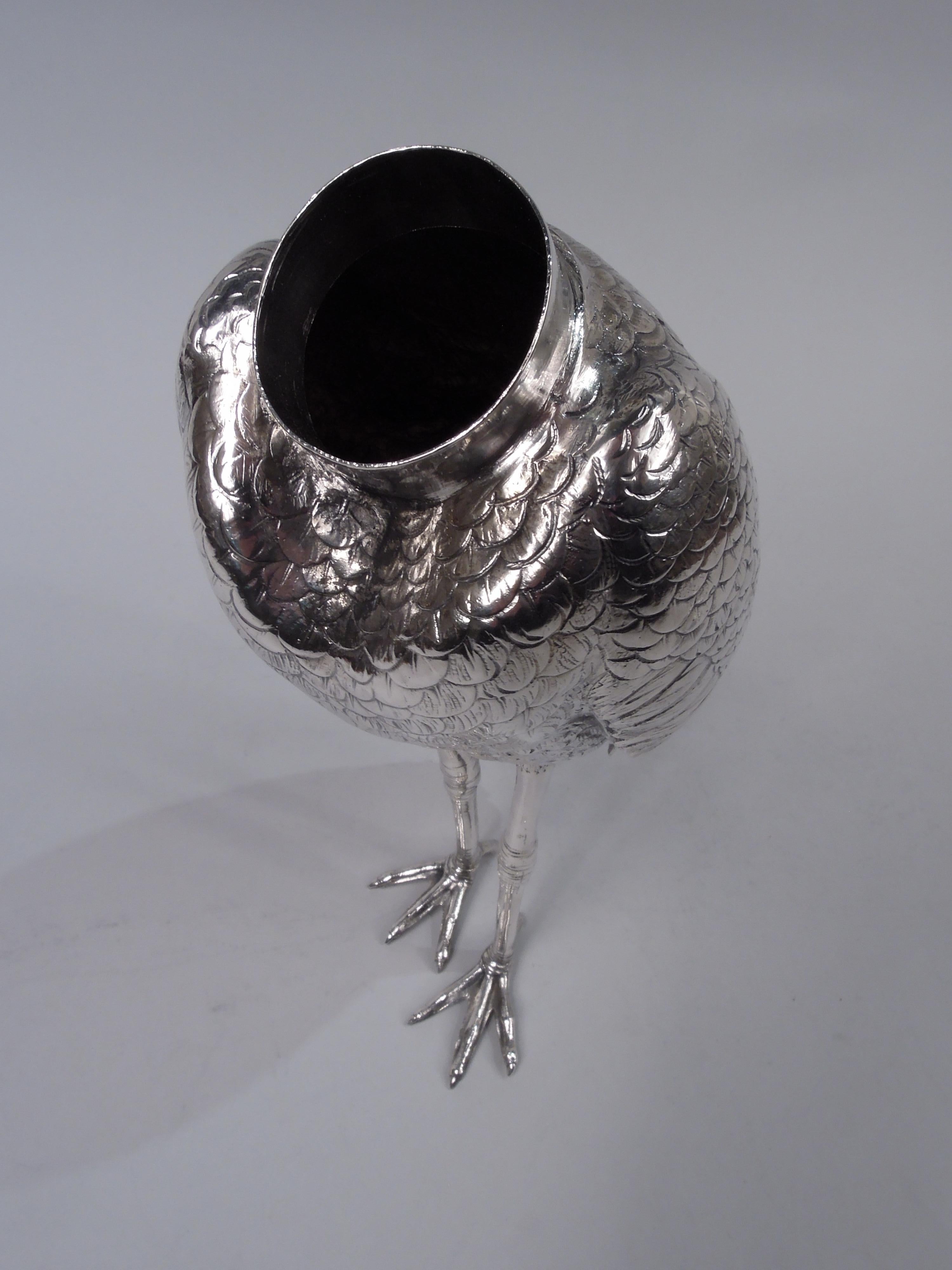 Neresheimer German Silver Brooding Raven Bird Spice Box For Sale 2