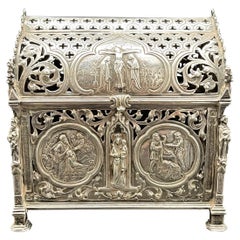 Neresheimer & Sohne Hanau Silver 1890s Reliquary Casket