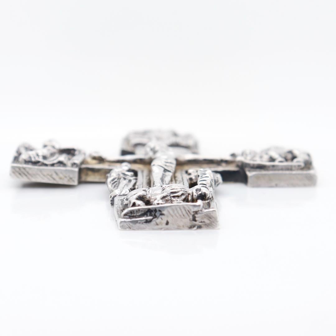 Crocifisso o croce gotica in argento Sterling Neresheimer & Sohne Hanau in vendita 9