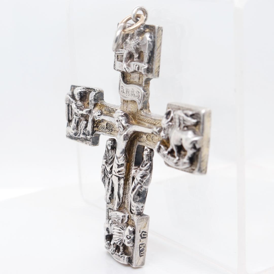 Crocifisso o croce gotica in argento Sterling Neresheimer & Sohne Hanau in vendita 11