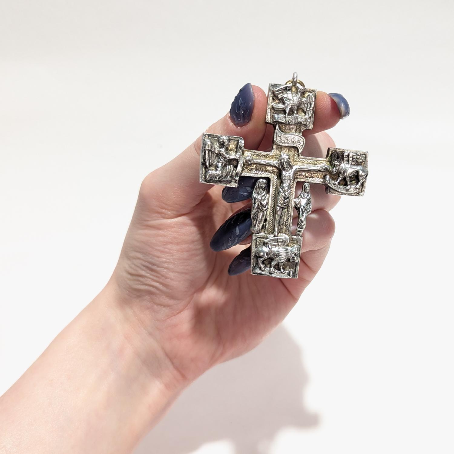 Crocifisso o croce gotica in argento Sterling Neresheimer & Sohne Hanau in vendita 14