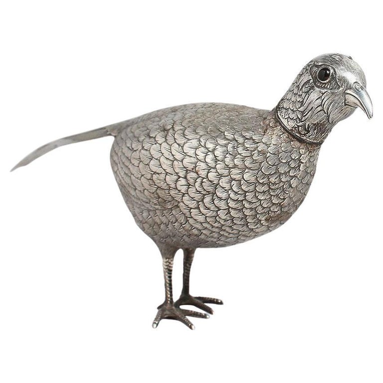 Neresheimer's style Pheasant Dutch Silver sterling Shaker For Sale