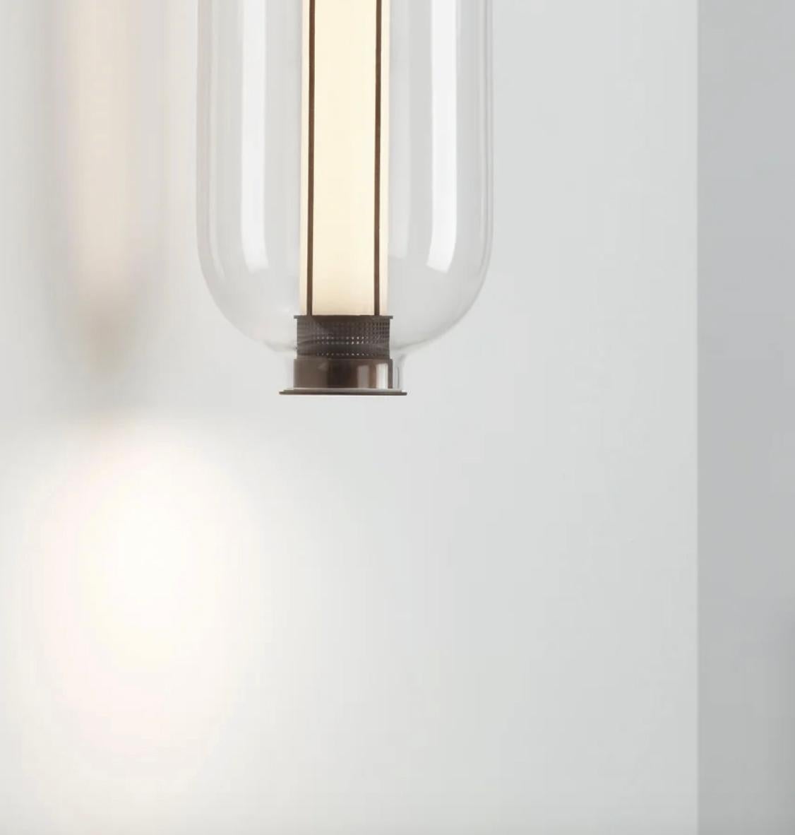 Neri & Hu Bai A Ba Lámpara de Pared de Cristal Bronce-Transparente Para Parachilna Siglo XXI y contemporáneo en venta