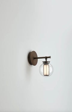 Neri and Hu Bai A Di Di Bronze-Transparent Glass Wall Lamp For Parachilna