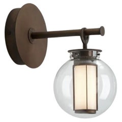 Lampe murale en verre transparent bronze Neri et Hu Bai A Di pour Parachilna