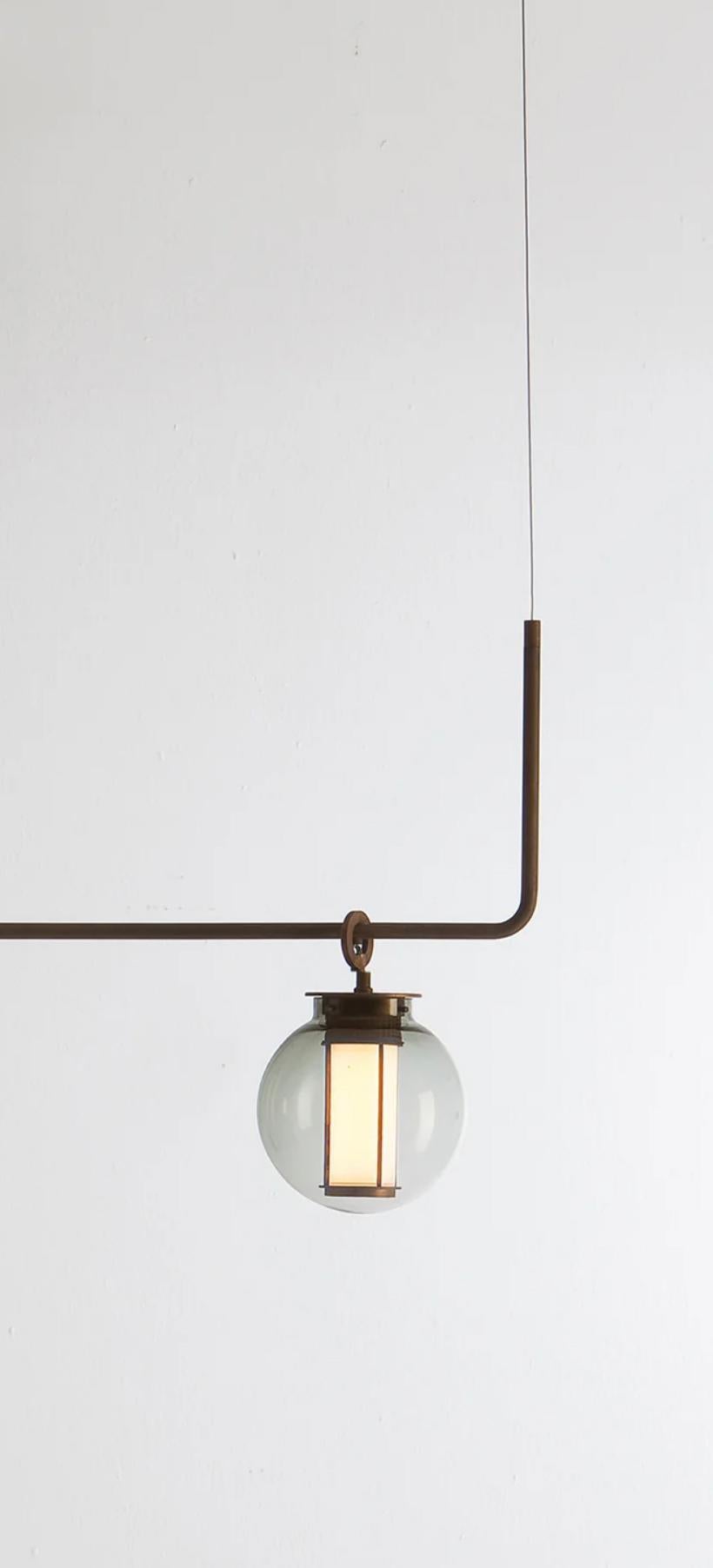 Mid-Century Modern Neri and Hu Bai T Chandelier II Suspension Lamp For Parachilna For Sale