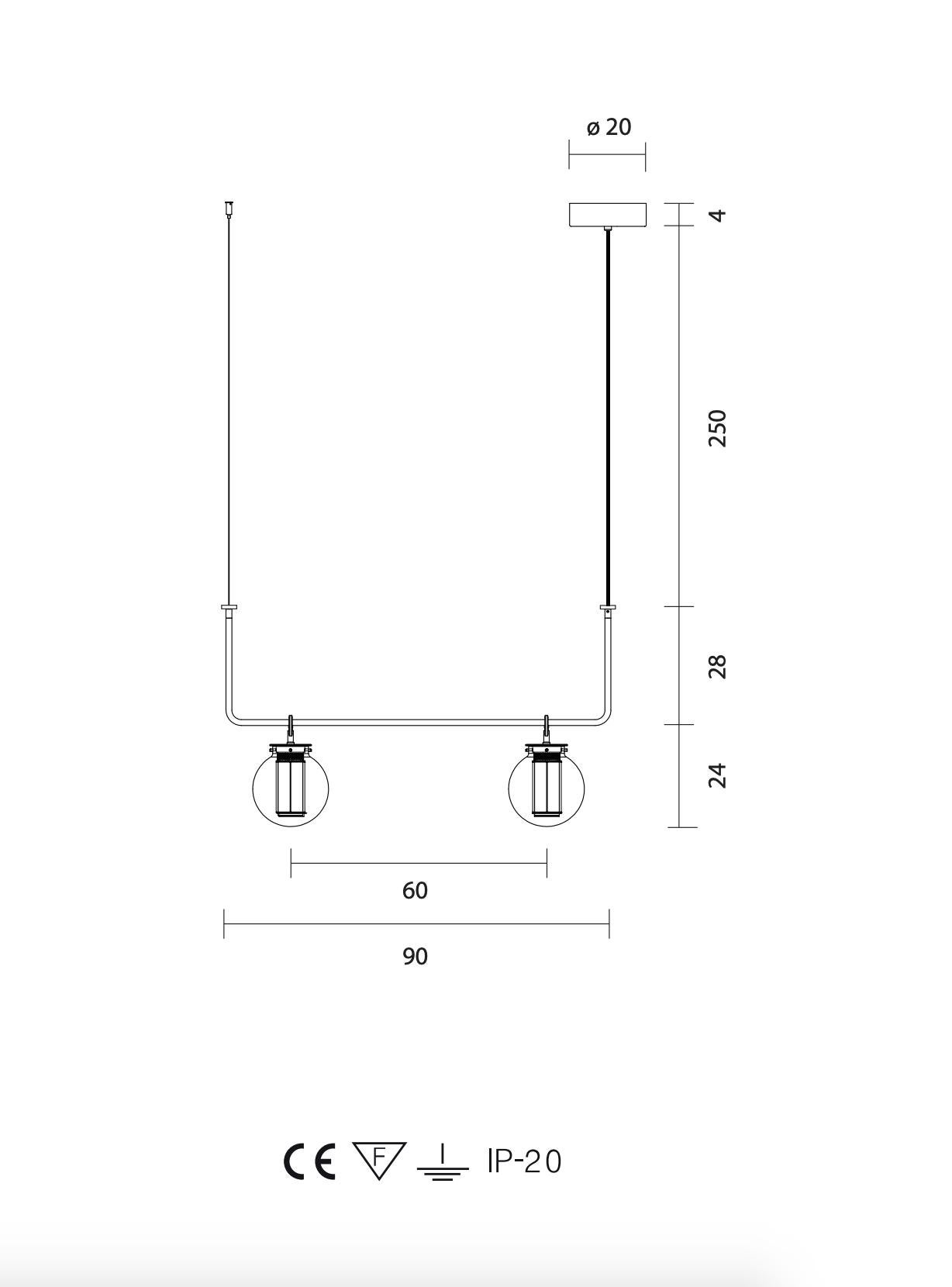 Contemporary Neri and Hu Bai T Chandelier II Suspension Lamp For Parachilna For Sale