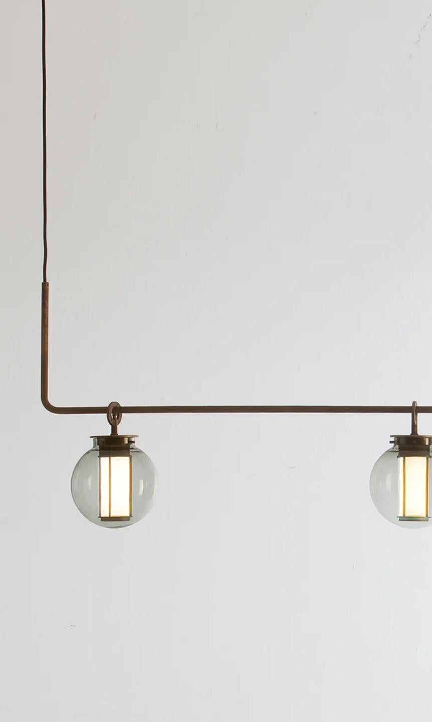 Steel Neri and Hu Bai T Chandelier III Suspension Lamp For Parachilna For Sale