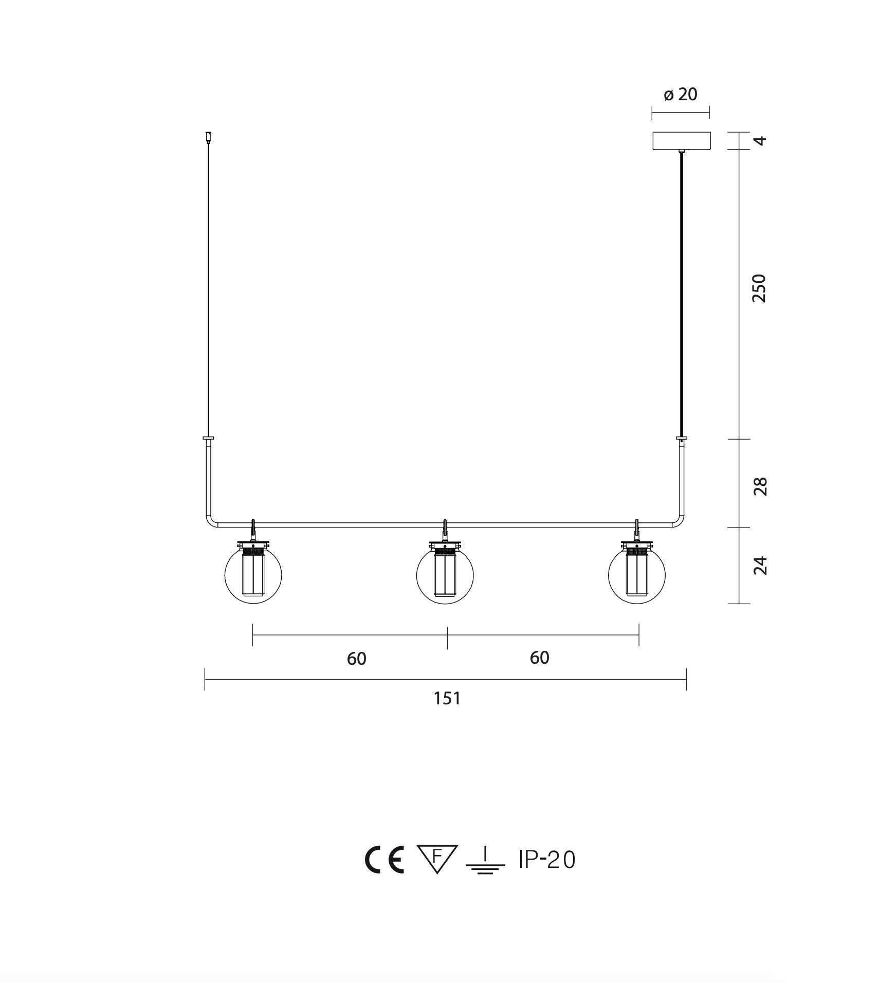 Neri and Hu Bai T Chandelier III Suspension Lamp For Parachilna For Sale 1