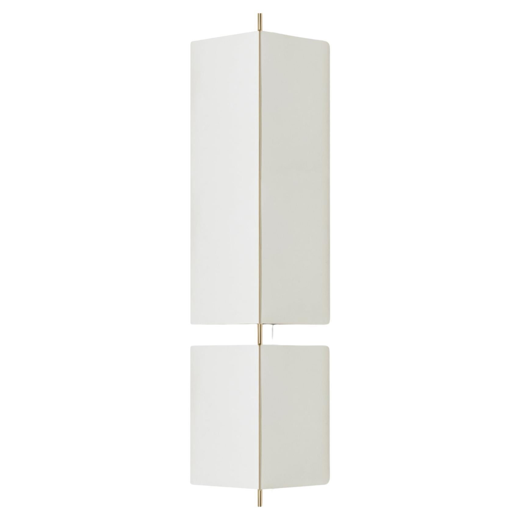 Neri 
Hu 3T09 Bronze Structure and Ivory Fabric 2 Modules Wall Lamp for Cassina
