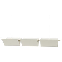 Neri 
Hu 3T09 Bronze Structure and Ivory Fabric 3 Modules Lamp for Cassina