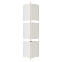 Neri & Hu 3T09 Bronze Structure and Ivory Fabric 3 Modules Wall Lamp for Cassina