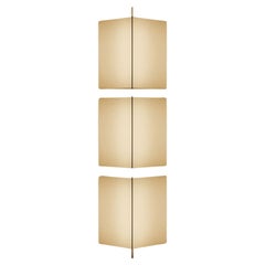 Neri 
Hu 3T09 Bronze Structure and Ivory Fabric 3 Modules Wall Lamp for Cassina