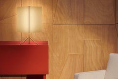 Neri & Hu 3T09 Bronze Structure and Ivory Fabric Table Lamp for Cassina